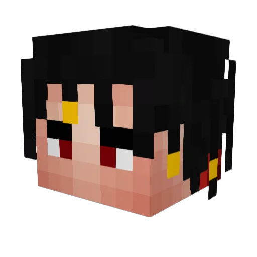 sts747_ Minecraft avatar head, 3D render