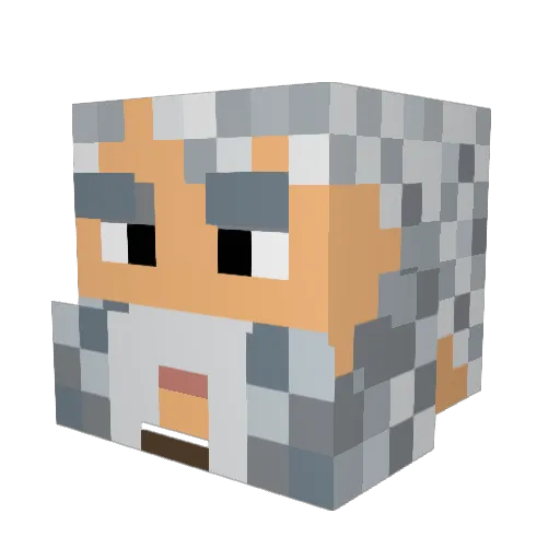 stshire Minecraft avatar head, 3D render