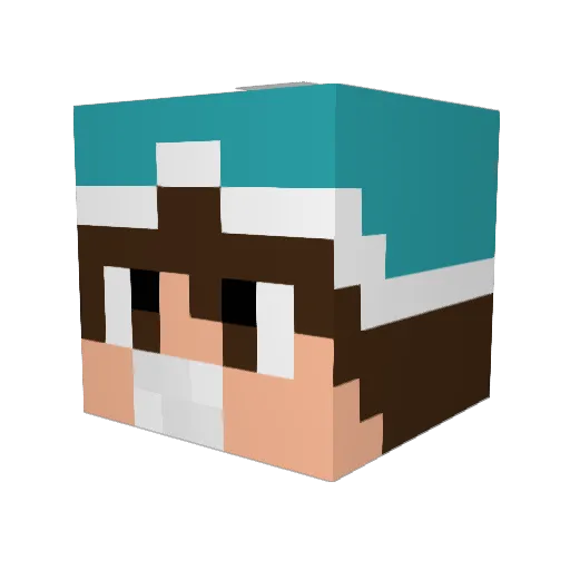 sttater Minecraft avatar head, 3D render