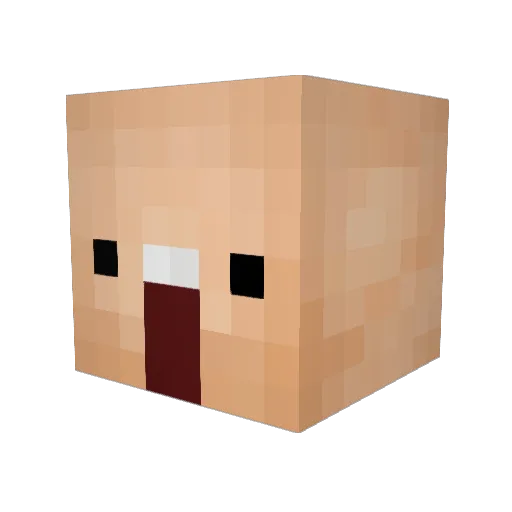 stu_maid_stu Minecraft avatar head, 3D render