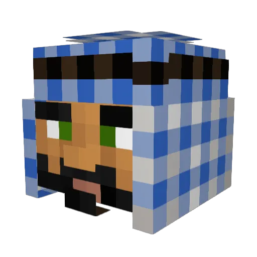 studar Minecraft avatar head, 3D render