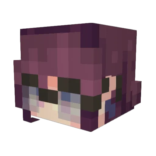 studentochka Minecraft avatar head, 3D render