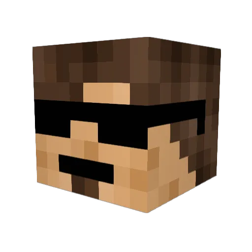 studo1 Minecraft avatar head, 3D render