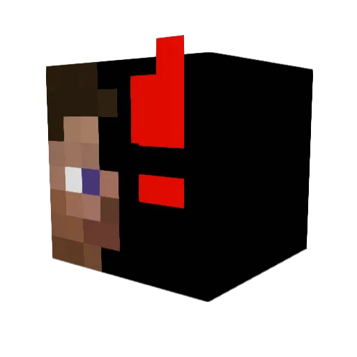 stuffPing Minecraft avatar head, 3D render