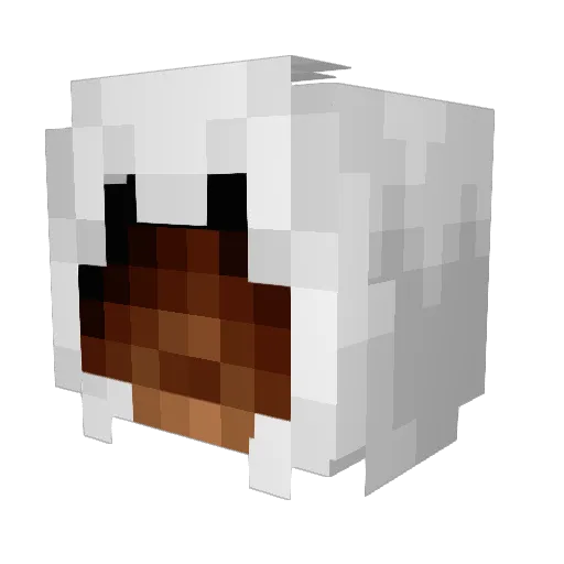 stuffingfluff Minecraft avatar head, 3D render