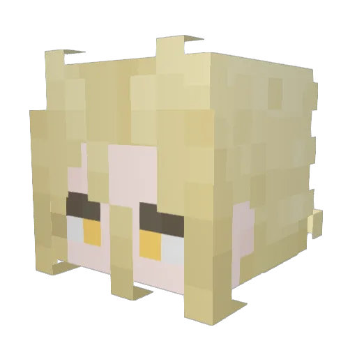 stuffuwu Minecraft avatar head, 3D render