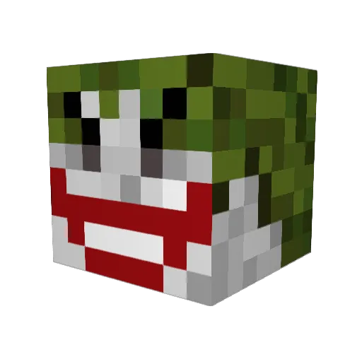 stuffyGHOST Minecraft avatar head, 3D render