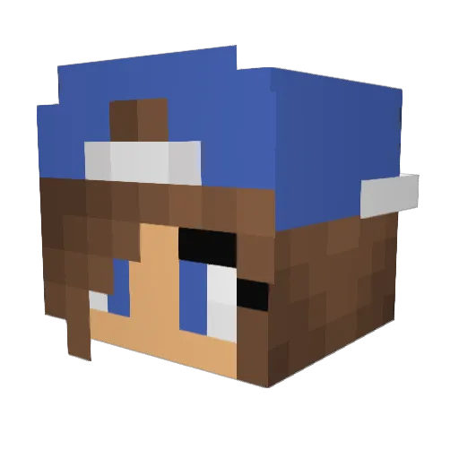stukliker Minecraft avatar head, 3D render