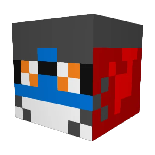stumpyninjacow Minecraft avatar head, 3D render