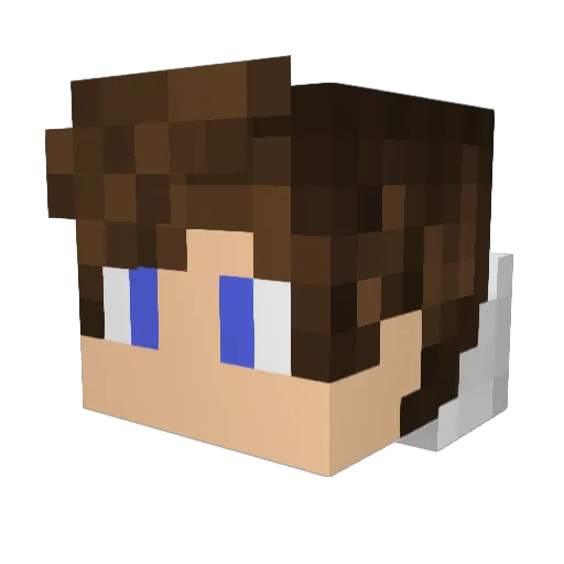 stupidalien Minecraft avatar head, 3D render