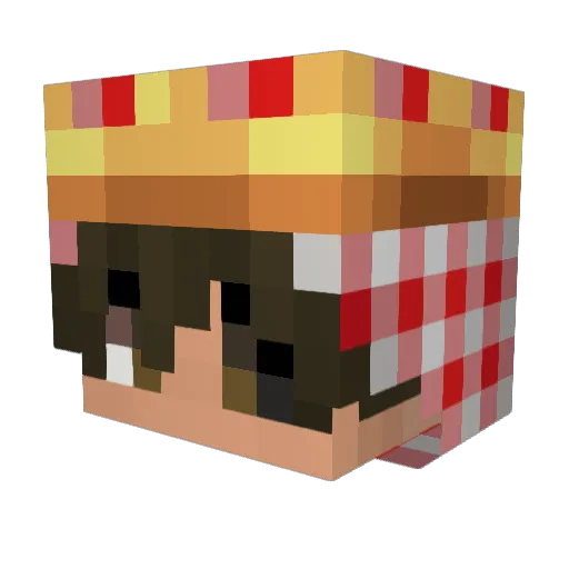 stuporio Minecraft avatar head, 3D render