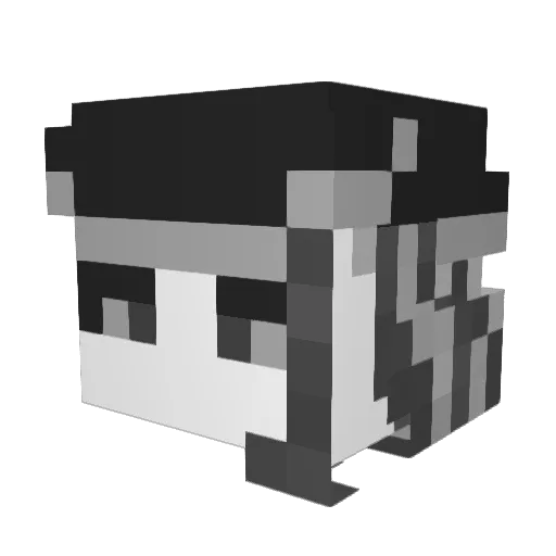 stveve Minecraft avatar head, 3D render