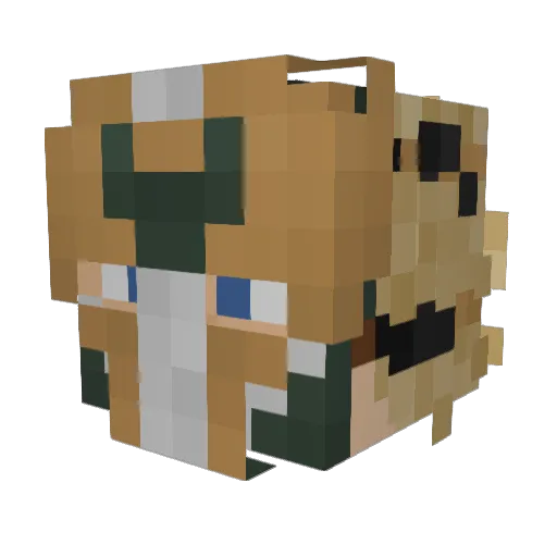 stvule Minecraft avatar head, 3D render