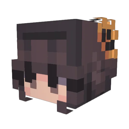 stwaberries Minecraft avatar head, 3D render