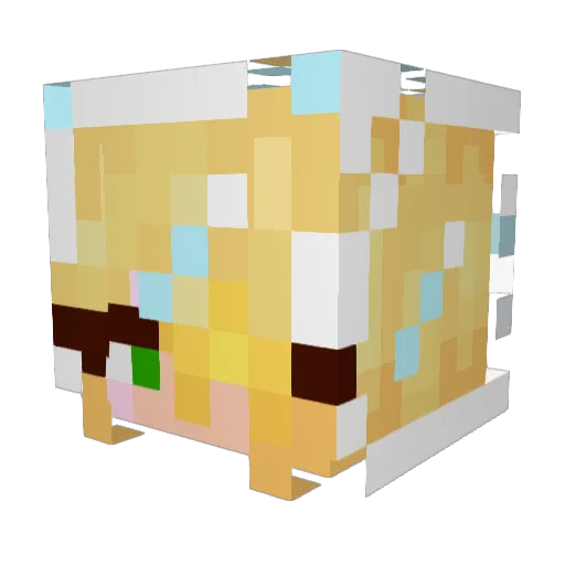stwar Minecraft avatar head, 3D render
