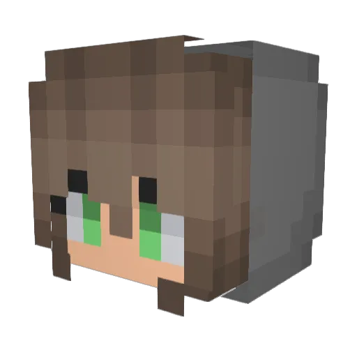 style2309 Minecraft avatar head, 3D render