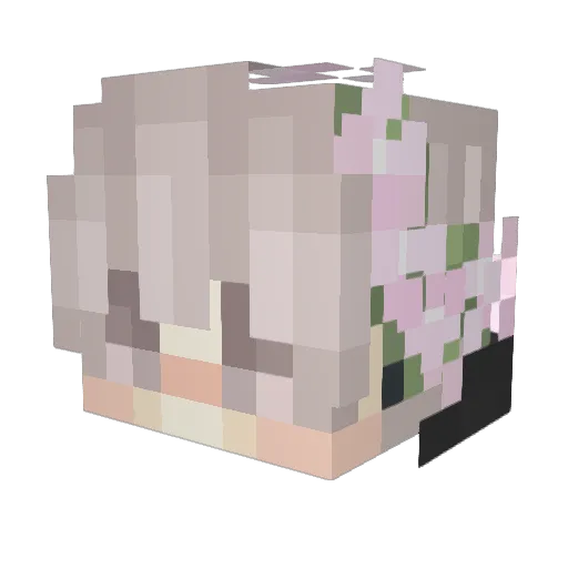 stylian Minecraft avatar head, 3D render