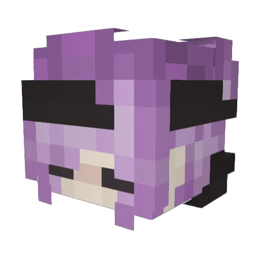 su1ii Minecraft avatar head, 3D render