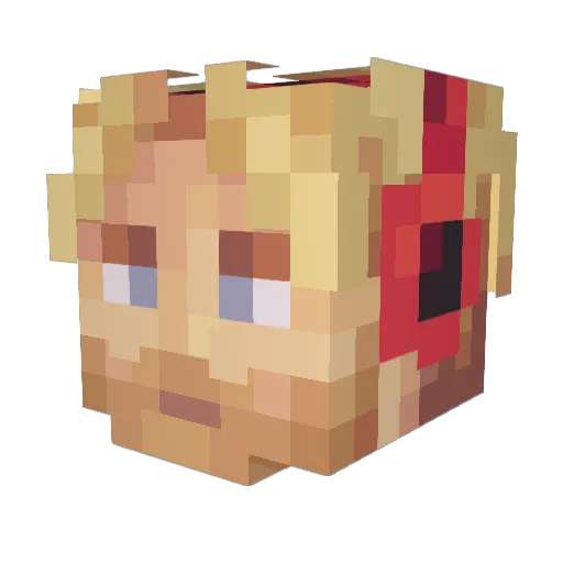 sub2pewdiepie13 Minecraft avatar head, 3D render