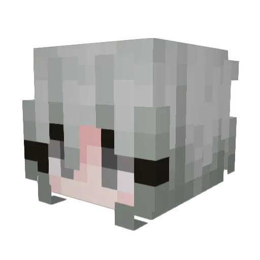 subaru_hoshina Minecraft avatar head, 3D render
