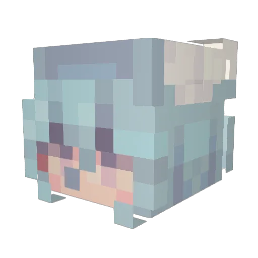 subaruske Minecraft avatar head, 3D render