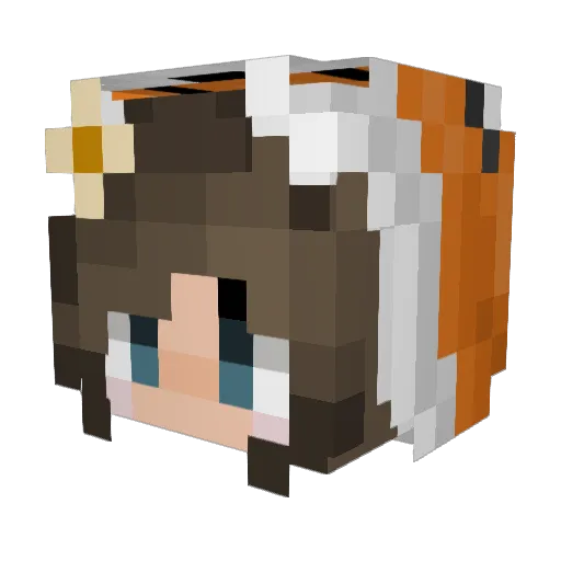 subiewu Minecraft avatar head, 3D render
