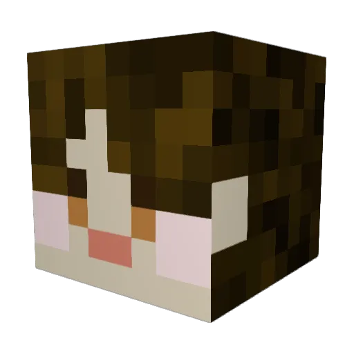subinnl Minecraft avatar head, 3D render