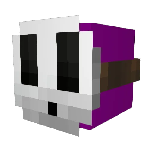 subject Minecraft avatar head, 3D render