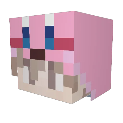 subkirby Minecraft avatar head, 3D render