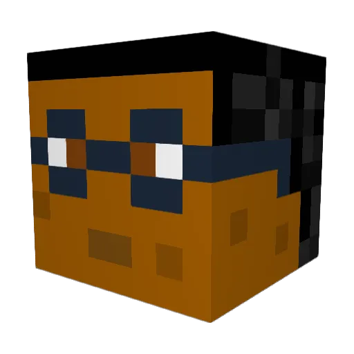 subparkur Minecraft avatar head, 3D render