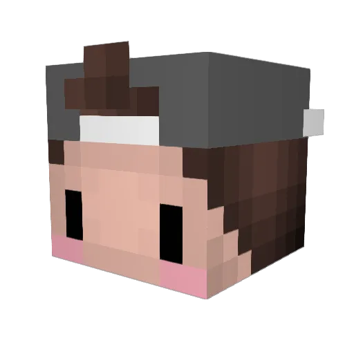 suburbance Minecraft avatar head, 3D render