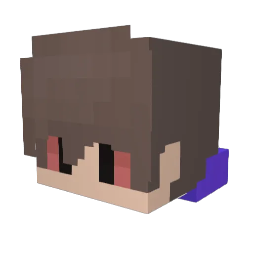 subw3y Minecraft avatar head, 3D render