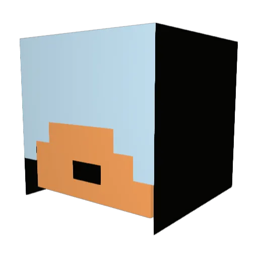 sucaml Minecraft avatar head, 3D render