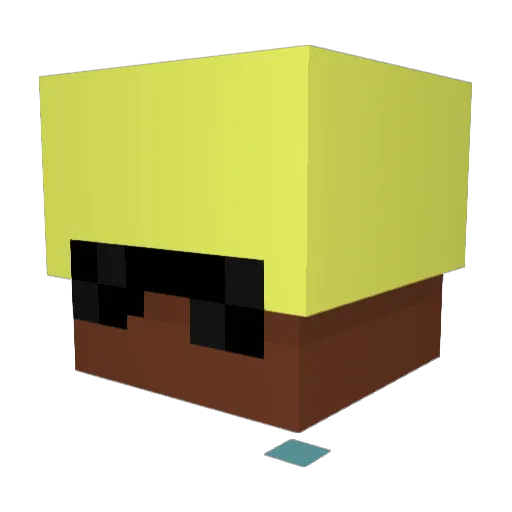 succalex Minecraft avatar head, 3D render