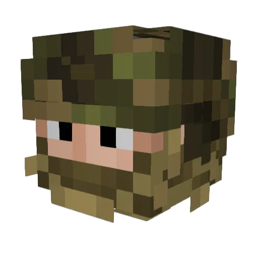 suchaf Minecraft avatar head, 3D render