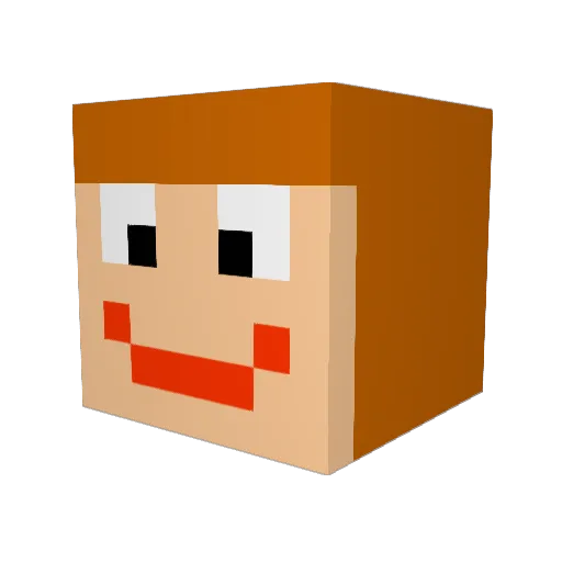 suckmytae Minecraft avatar head, 3D render