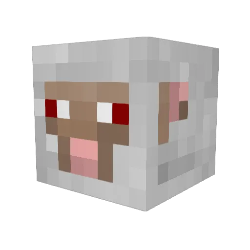sue_e Minecraft avatar head, 3D render