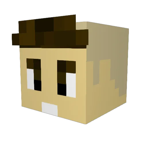 suescunrik Minecraft avatar head, 3D render