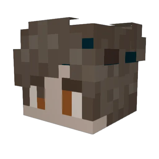 suffer_kid Minecraft avatar head, 3D render
