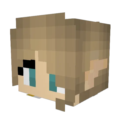 suga_Rose26 Minecraft avatar head, 3D render