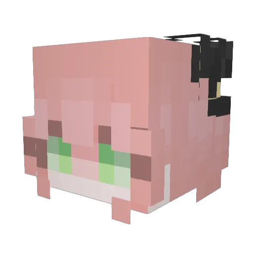 suga_desu Minecraft avatar head, 3D render