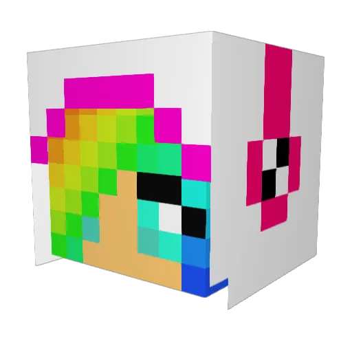 sugar667 Minecraft avatar head, 3D render