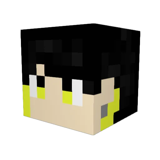 sugar_mikann Minecraft avatar head, 3D render