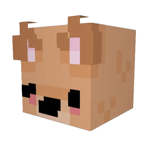 sugar_peanuts Minecraft avatar head, 3D render