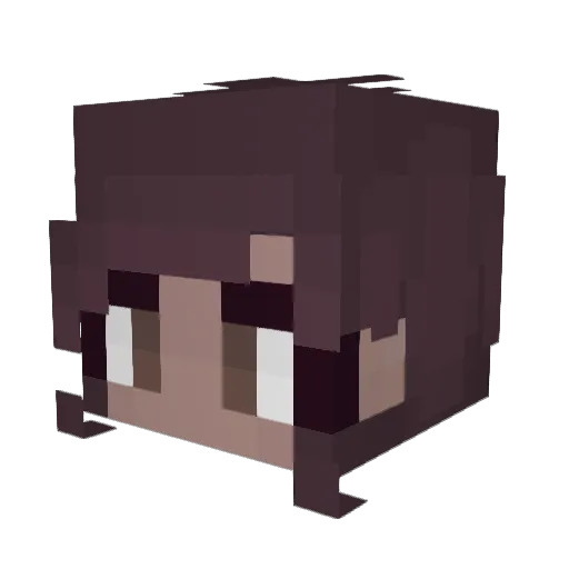 sugargaming Minecraft avatar head, 3D render