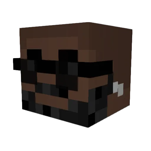 sugarhillsaint Minecraft avatar head, 3D render
