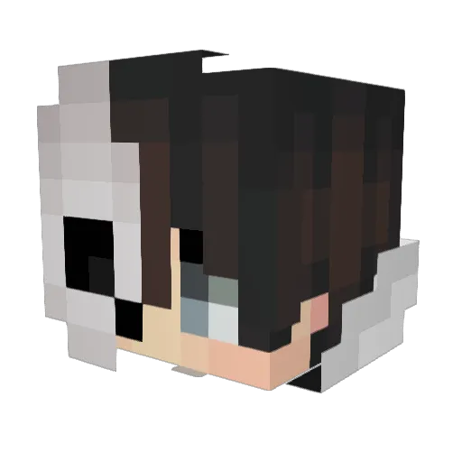 sugarleton Minecraft avatar head, 3D render