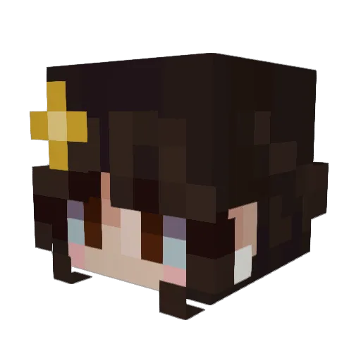 sugarmazu Minecraft avatar head, 3D render