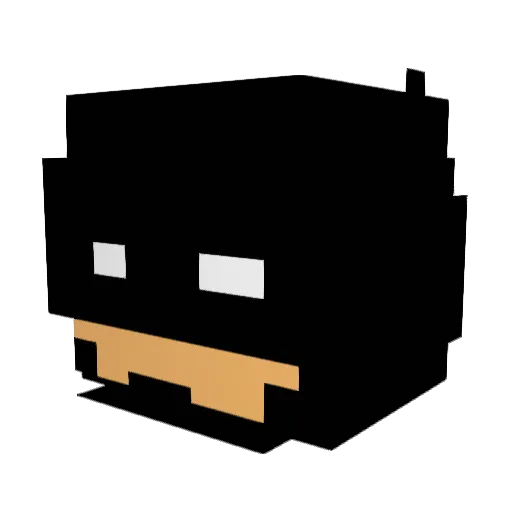 sugarring Minecraft avatar head, 3D render