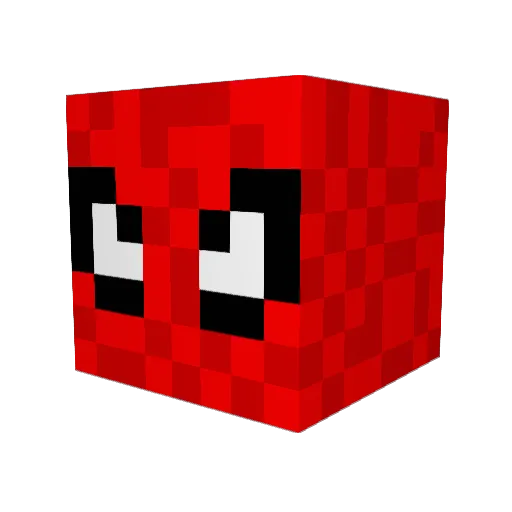 sugarvicted Minecraft avatar head, 3D render